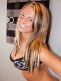 Naughty Blonde Kendra Rain Is Smiling When Baring Off And Touching Nude Titties