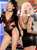 Tattooed Girls Asphyxia Noir And Jessie Lee Are Playing With Each Other And With Hard Piston