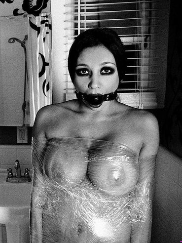 Naked Mummified Brunette Diva Audrey Bitoni Reveals Her Amazing Huge Boobs