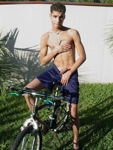 One Of The Sexiest Boys Kahill Bfcollection Is Stripping On The Bike On The River Bank